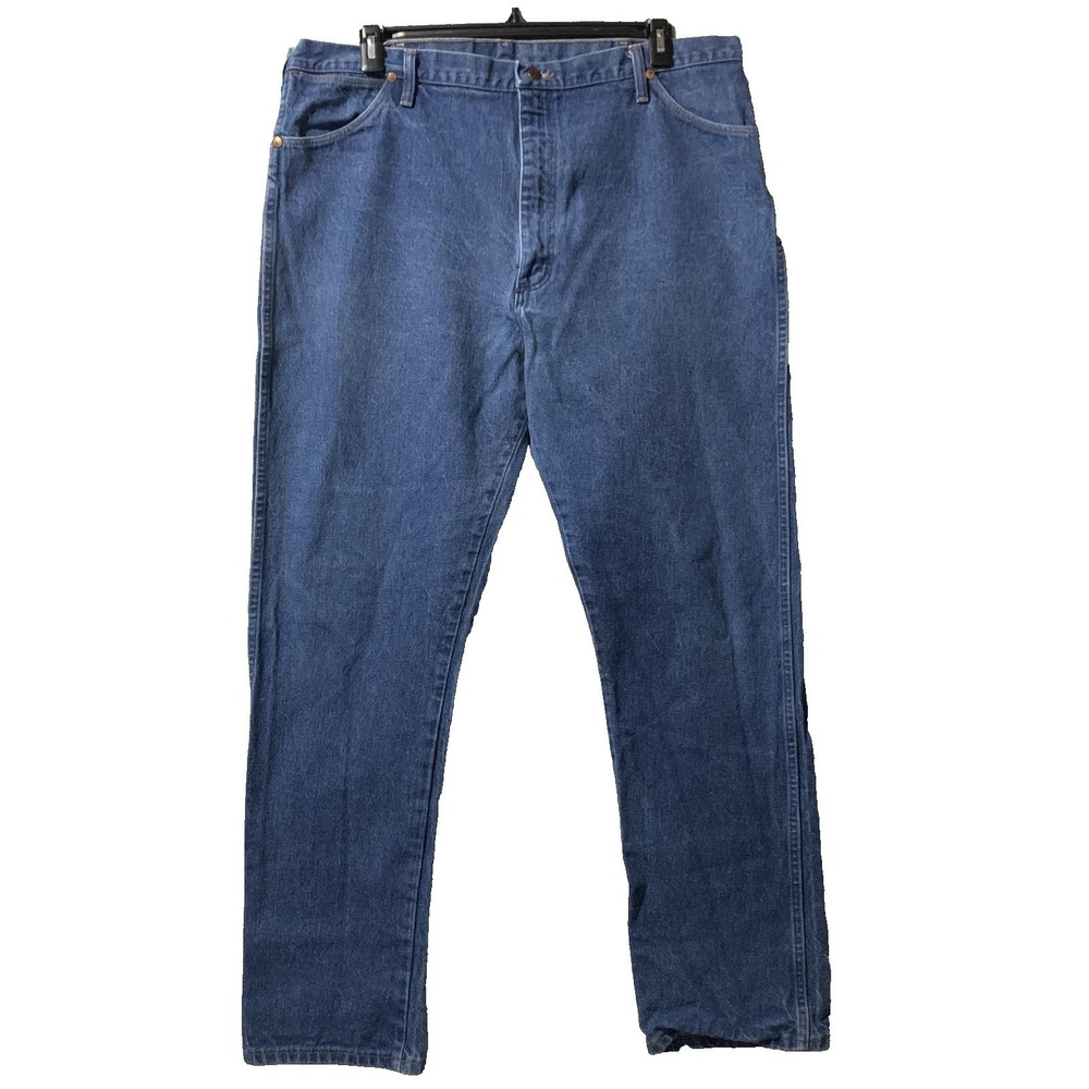 Wrangler Jeans Mens 42x34 Blue Denim 13MWZ Cowboy Cut Original Fit USA Western